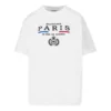 Kortærmet T-shirt med Crown-logo og alfabet-print, hvid, 594599TGV489000