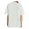 Kortærmet T-shirt med Crown-logo og alfabet-print, hvid, 594599TGV489000