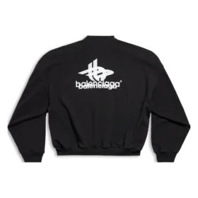 Lag-på-lag sports-sweatshirt med rund hals “Black White” 767860TPVF31070 Lag-på-lag sports-sweatshirt med rund hals “Black White” 767860TPVF31070