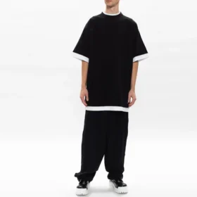 Lag-på-lag T-shirt, oversized “Black White” 644693TIVG61070