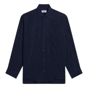 Langærmet skjorte i stor pasform “Blue” 658956TLM164100