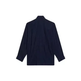 Langærmet skjorte i stor pasform “Blue” 658956TLM164100
