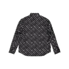Langærmet skjorte med logo overalt “Black” 662983TNLL11070