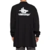 Langærmet sports-T-shirt i oversize-stil med lag-på-lag-design “Black White” 739027TPVF21070