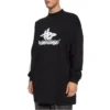 Langærmet sports-T-shirt i oversize-stil med lag-på-lag-design “Black White” 739027TPVF21070