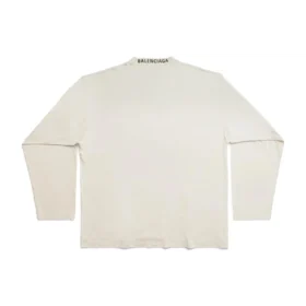 Langærmet T-shirt i oversize-størrelse “Off White” 739783TOVF49199