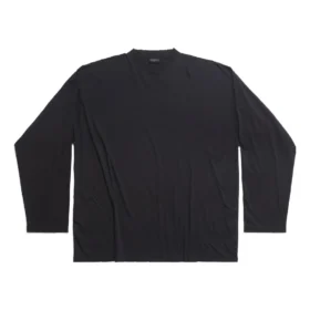 Langærmet T-shirt i oversized-pasform “Black Faded” 739783TOVF49034