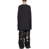 Langærmet T-shirt i oversized-pasform “Black Faded” 739783TOVF49034