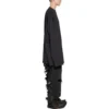 Langærmet T-shirt i oversized-pasform “Black Faded” 739783TOVF49034