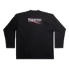 Langærmet T-shirt til Political Campaign, Large Fit “Black” 681046TKVJ11070