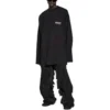 Langærmet T-shirt til Political Campaign, Large Fit “Black” 681046TKVJ11070