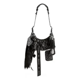 Le Cagole Collector XS skuldertaske med rhinestones “Black” 6713092AASO1000