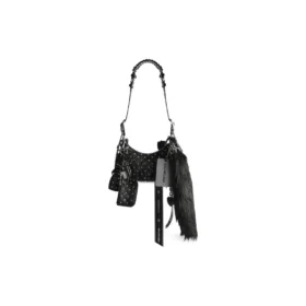 Le Cagole Collector XS skuldertaske med rhinestones “Black” 6713092AASO1000
