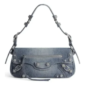 Le Cagole lille skuldertaske i Denim “Blue” 7716402109U4715