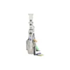 Le Cagole lille skuldertaske med brugt look og charms “White” 7716402AA7A9000