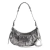 Le Cagole lille skuldertaske, metalliseret “Silver” 6713070GT3Y8103
