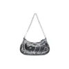 Le Cagole Mini-taske med kæde og graffiti “Black” 695814210G61090
