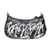 Le Cagole Mini-taske med kæde og graffiti “Black” 695814210G61090