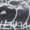 Le Cagole Mini-taske med kæde og graffiti “Black” 695814210G61090