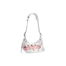 Le Cagole Xs skuldertaske DIY Metal “White” 6713092AAXE9066