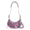 Le Cagole XS skuldertaske med leopardmønster “Pink” 6713092AAV75651