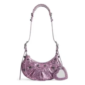 Le Cagole XS skuldertaske med leopardmønster “Pink” 6713092AAV75651