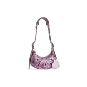 Le Cagole XS skuldertaske med leopardmønster “Pink” 6713092AAV75651
