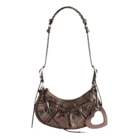 Le Cagole Xs skuldertaske metalliseret “Brown” 6713090GT3Y2564