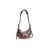 Le Cagole Xs skuldertaske metalliseret “Brown” 6713090GT3Y2564