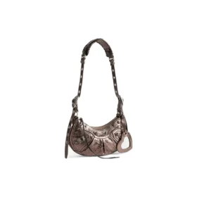 Le Cagole Xs skuldertaske metalliseret “Brown” 6713090GT3Y2564