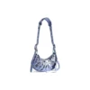 Le Cagole XS skuldertaske, metalliseret “Lilla” 6713090GT3Y5214