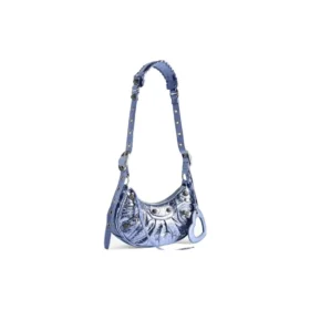 Le Cagole XS skuldertaske, metalliseret “Lilla” 6713090GT3Y5214