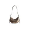 Le Cagole XS skuldertaske, metalliseret med leopardmønster “Brown” 6713092AAV72529
