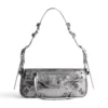 Le Cagole Xs skuldertaske, metalliseret “Silver” 7716700GT3Y8103