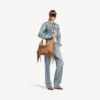 Le City Hobo-taske til kvinder, medium, i kamel