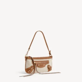 Le City-pung til kvinder med rem i beige/camel