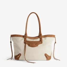 Le City strandtaske til kvinder, medium, i beige/kamel