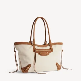 Le City strandtaske til kvinder, medium, i beige/kamel