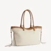 Le City strandtaske til kvinder, medium, i beige/kamel