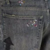 Lige denimbukser med doodle-print “Blue” 746986TOW664036
