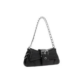 Lindsay lille skuldertaske med krokodilleprægning “Black” 701141210C91000 Lindsay lille skuldertaske med krokodilleprægning “Black” 701141210C91000