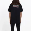 Logo, løs pasform, korte ærmer, unisex, sort 556150TAV441000
