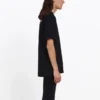 Logo, løs pasform, korte ærmer, unisex, sort 556150TAV441000