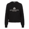 Logo-sweatshirt med rund hals, sort 595106T15511073