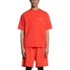 Logo-T-shirt i regular fit “Bright Red” 612965TMVF43168