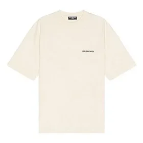 Logo-T-shirt, medium pasform, “Beige” 612966TMVF49069