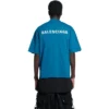 Logo-T-shirt, medium pasform “Blue” 612966TLVB99567