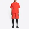 Logo-T-shirt, medium pasform, “Bright Red” 612966TMVF43168