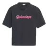 Logo-tryk, kortærmet, unisex, sort 583098TFV598465