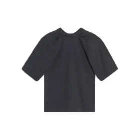 Logo-tryk, kortærmet, unisex, sort 583098TFV598465